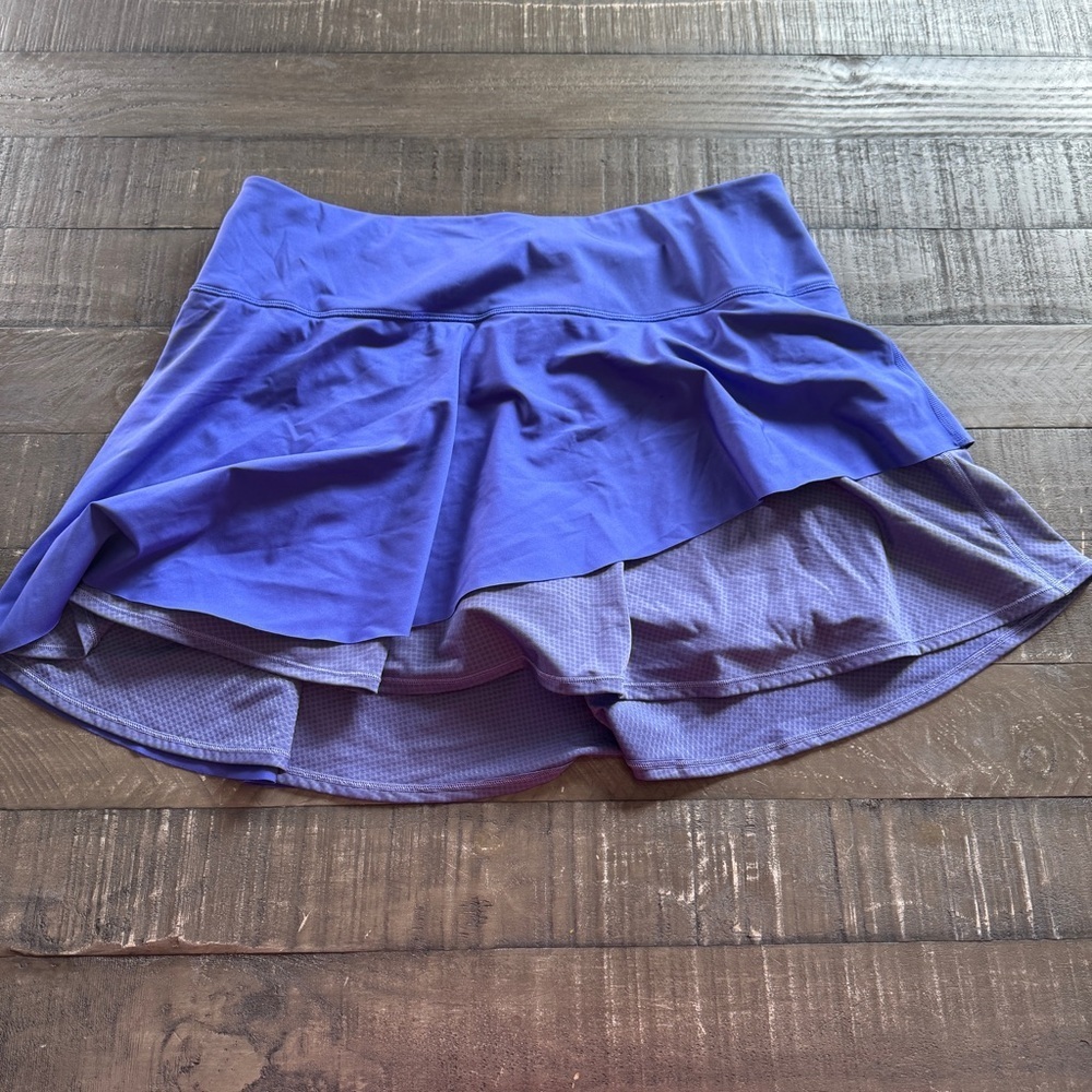 Athleta Ace Mesh Skort Jupe Short Blue Purple Athletic Athleisure Size XL Golf - Picture 2 of 10